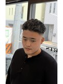 ホワイトハイライトパーマ/極道パーマ