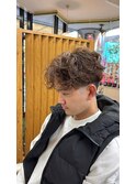 テーパーフェードxパーマ