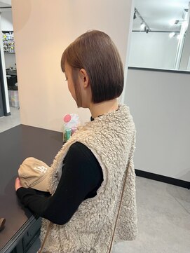 ログ 高松木太店(Log) ぷつっと可愛い大人ボブ×髪質改善/ブリーチ無しミルクティー