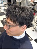 ツーブロックワンカール無造作ダウンバング