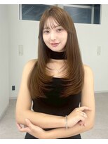 ユーフォリア 池袋東口駅前店(Euphoria)&nbsp;ロングレイヤー 韓国ヘア 透明感ブラウン