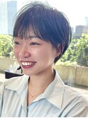 30代/小顔カット/ショート/オリーブグレージュ/豊中