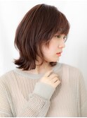大人かわいいアースカラー外ハネくびれボブf古河20代30代40代