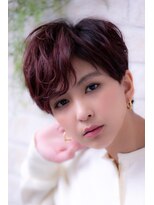 エルデ ナインズ ヘアー スタンド 川口店(elde 9's HAIR STAND)&nbsp;イメチェンフォギーベージュ耳かけ毛先パーマ厚めバング