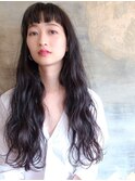 【kakan鎌倉】黒髪ドリーバング×ロングウェーブ