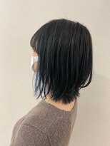 ネイヴスヘアー 福工大駅前店(Neivs Hair) ダークグレー×インナーブルー