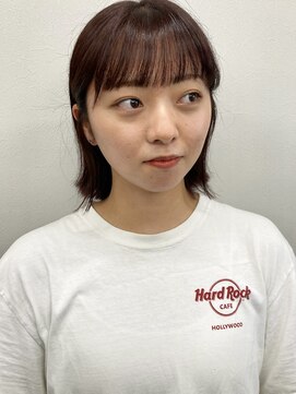 コード 四条河原町駅店(CHORD) 京都　河原町　切りっぱなし外ハネボブ　ワイドバング　レッド