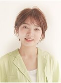 セクションカラー/ペールベージュ/透明感ボブ[大分駅]