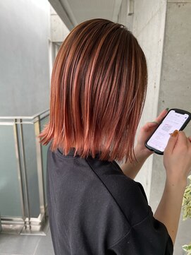 ガルボ ヘアー(garbo hair) #ガルボ#ハイトーン#ハイライト#ブリーチ#ピンクカラー