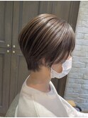 都内大人気スタイル×くびれショート×グレージュ