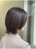 ★30代40代50代大人可愛いダークアッシュ白髪ぼかしハイライト