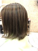 馴染ませ白髪ぼかしハイライト