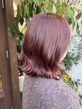 アン(Hair make un) レッドオレンジ