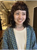 前髪パーマ/ニュアンスパーマ/ミディアムパーマ/下北沢