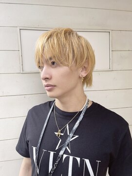 シェノン(CHAINON) 平野紫耀風ハイトーンカラー抜きっぱなしブロンドメンズスタイル