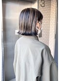 アンブレラカラーハイトーンデザインカラーミニボブ
