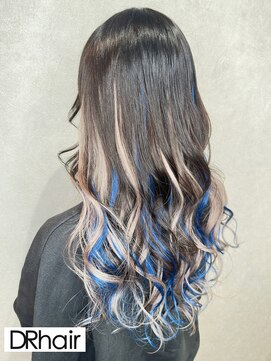 ディーアール(DR) グラデーション×シルバー×ブルー#盛岡#盛岡市#デザインカラー