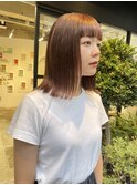 オレンジベージュボブ