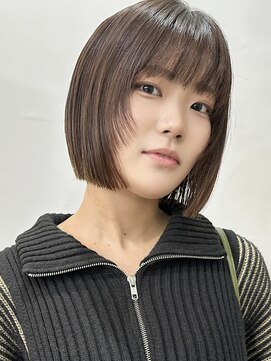 サクラ 岐阜(SAKURA) 丸くならない切りっぱなしボブ×フェイスレイヤー　岐阜美容院