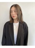 【TALO】顔まわりレイヤー+カーキベージュ