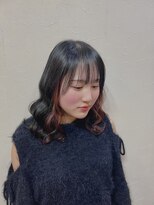 地毛を活かしたデザインカラー【隠せるインナーカラー】