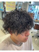 イメージア 町田店(IMAGE A) スパイラルパーマメンズ黒髪ウェット感