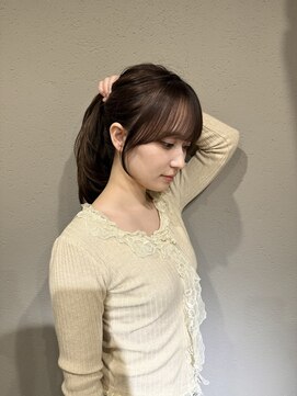 ハイフン 伊勢崎(hyphen) レイヤーカット☆顔まわりカット☆透明感グレージュカラー