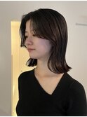 ベージュブラウン　ブリーチなしカラー　透明感カラー　赤み消し