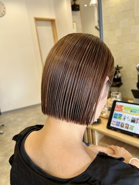 パツっと◎ライン感が可愛いボブ×地毛風ストレート◎