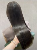 大人美人アッシュオリーブショコラアッシュ韓国ヘアモテ髪