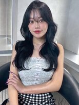 ユーフォリア 新宿通り(Euphoria) イメチェン 2wayバング 韓国ヘア ロングレイヤー 小顔 前髪