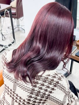 リシャルム 新保店(Re charme) ［Re Charme/近藤恭輔］ブリーチなしダブルカラー　ボルドー