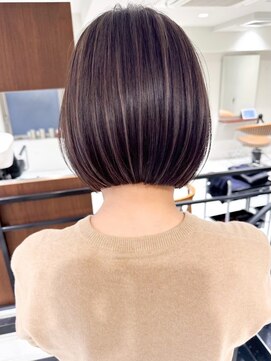 ヘアサロン リボーン(Hair salon Reborn) 王子ボブ白髪ぼかしハイライトショートボブレイヤー20代30代40代