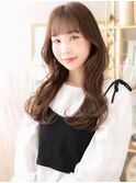 透けバングミルクグレージュブリーチなし顔周りカットh5志木20代