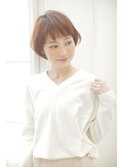 ナチュラル×大人耳掛けショートボブ