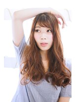 マーブルズ 横浜店(marbles)&nbsp;ロングミックスウェーブカール[横浜美容室30代40代50代]