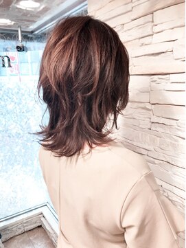 ミッシェル アフロート(michelle afloat) 20代30代40代50代ラウンドCカーブカット+髪質改善シルク4Hカラー