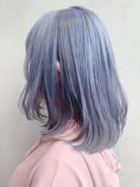 ブルーラベンダー_フォギーベージュウェーブパーマ_ba294912