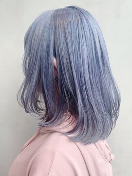 アルバム 銀座(ALBUM GINZA) ブルーラベンダー_フォギーベージュウェーブパーマ_ba294912