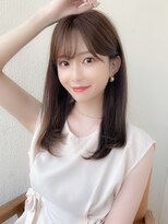 アフロート ディル(AFLOAT D'L)&nbsp;20代30代40代小顔ワンカール シースルーバング ベージュカラー