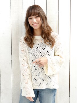 ロア(Loah) リッチウェーブロング/ことりベージュ/アースカラー