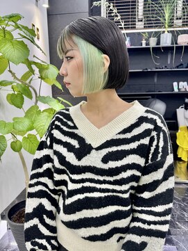 チュダック(ChuDuck) 韓国風《ライムグリーン》ハイトーン/ケアブリーチ/ダブルカラー