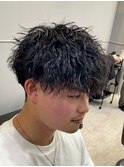 新潟ツイストスパイラル　新潟メンズパーマ　マッシュパーマ