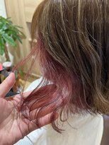 ヘアデザインフルーヴ(hair design fleuve) ピンクインナーカラー