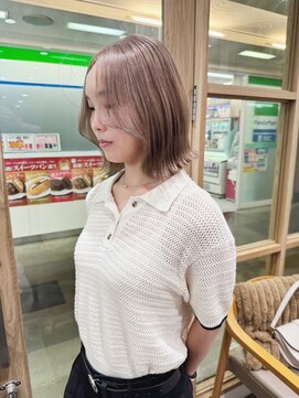 チェレ アズーリ 狭山店(Chere azuri) くびれミディアムレイヤー/ミルクティーピンク