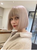 ハイトーンボブ『ミルクティーブロンド』
