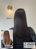 トトヘアーアンドネイル(toto hair and nail)&nbsp;人気NO.1【髪質改善カラーコース】カット・メテオカラー・TR