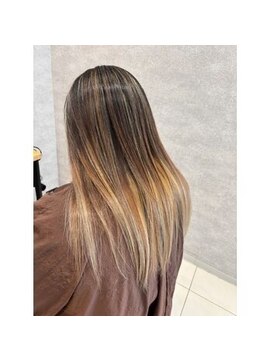 アース 二俣川店(HAIR&MAKE EARTH) 二俣川_レディース_バレイヤージュ_デザインカラー_ブラウン_