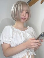 ブレイズヘアー(BLAZEhair)&nbsp;【小顔ハイトーン】ホワイトミルクティグレージュ×ブリーチ３回