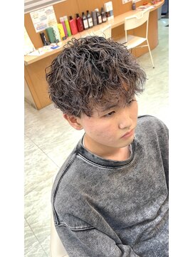 マキシム ナカイ(MAXIM NAKAI) スパイラルパーマグレージュカラーメンズパーマダブルカラー